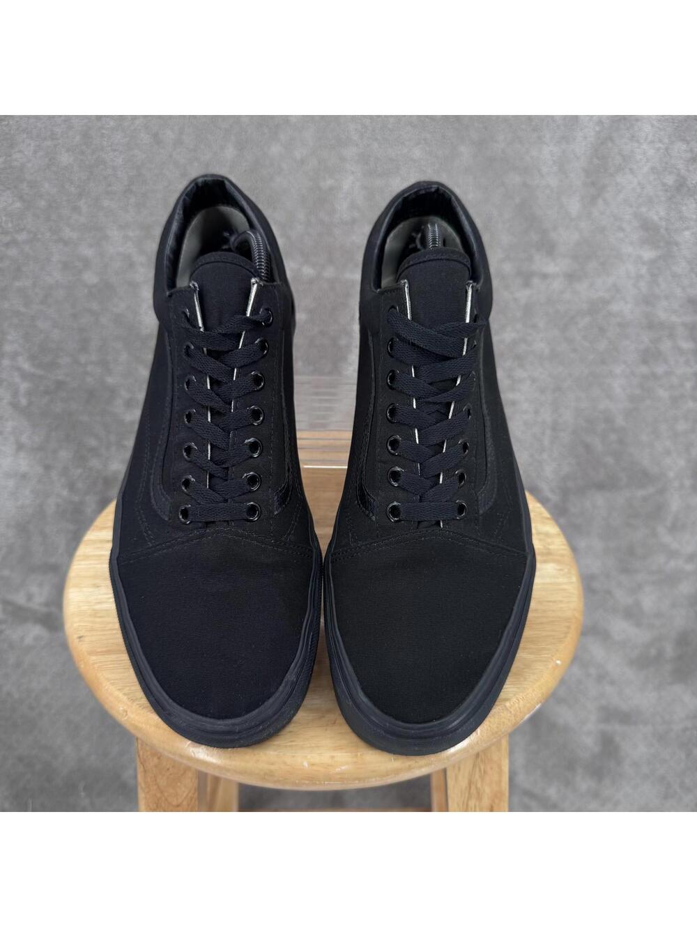 Vans Old Skool Shoes Mens Size 11.5 Black Canvas Low Top Skate Sneakers Casual - Picture 5 of 12